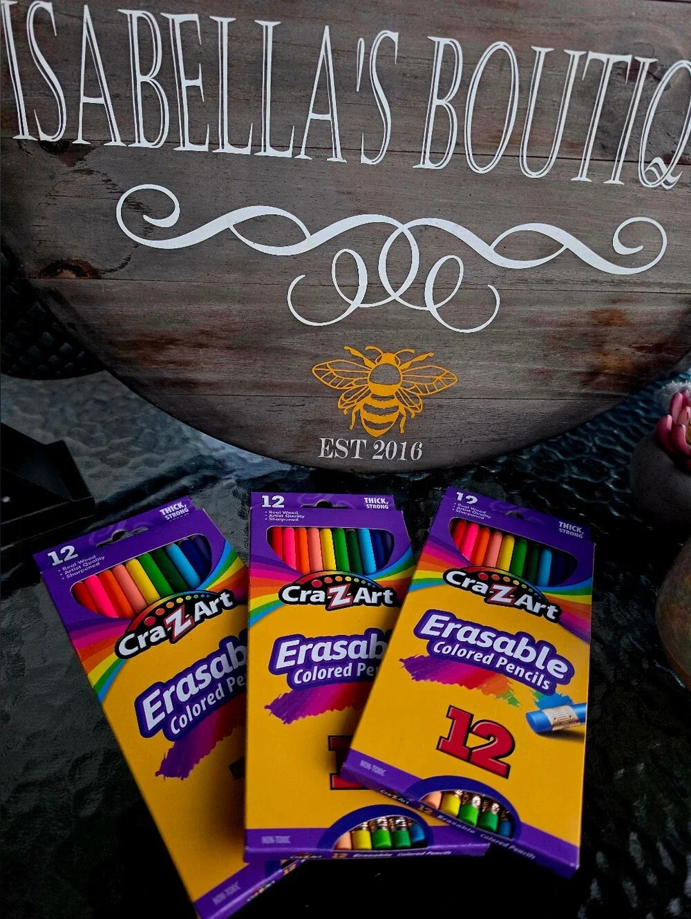 3 Cra-Z-Art Erasable Colored Pencils